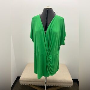Lane Bryant Green Draped Top